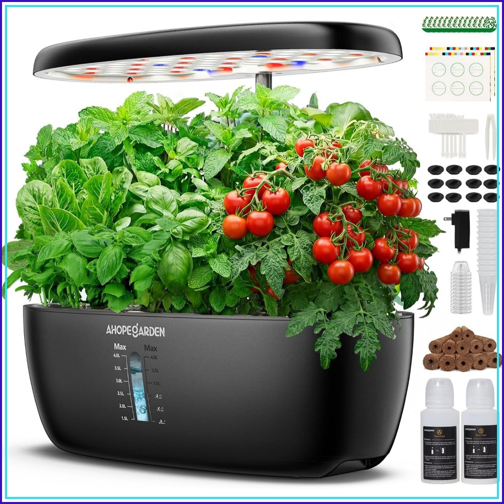 Indoor Garden Kit - 12 Pod Hydroponic Garden with LED