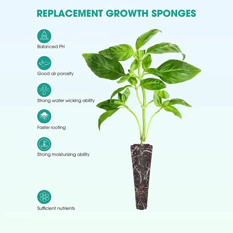 100Pcs Seed Grow Sponges Repla - огляд і ціна Hydroponic Grow Pod