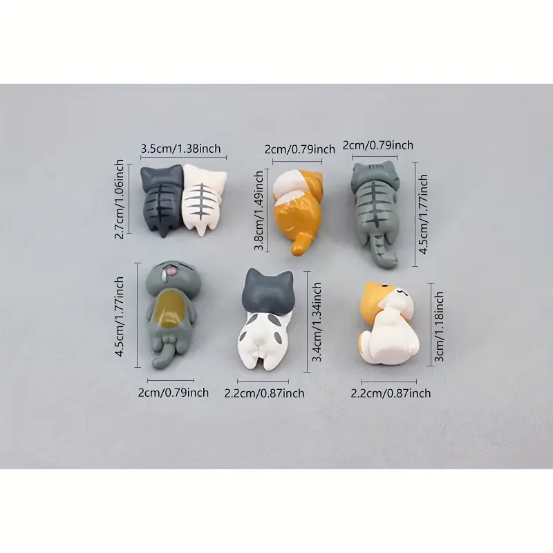 6pcs PVC Cartoon Cat Figurines - огляд і ціна Plant Monitor